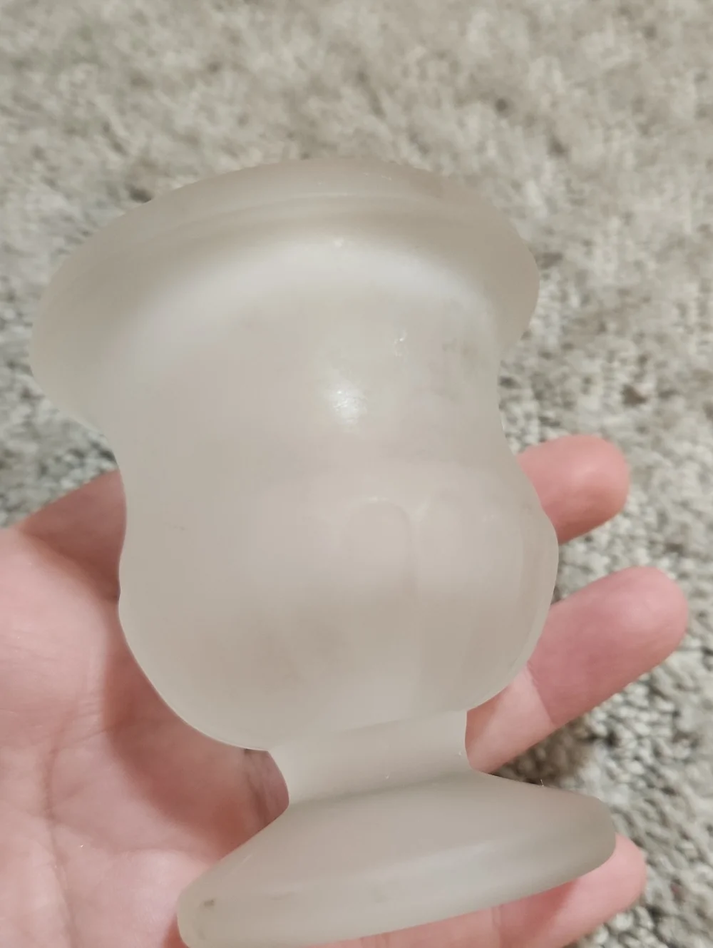 Vintage Indiana Tiara Frosted Satin Glass Urn Style Toothpick Matchstick Holder